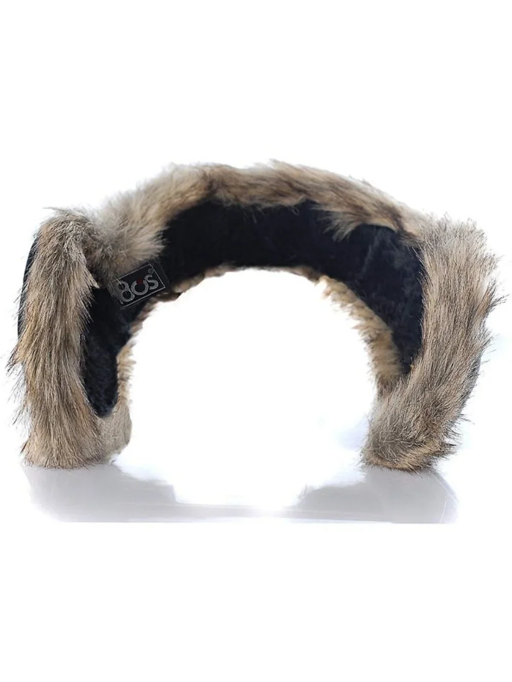 Cozy Down Ear Warmers with Faux Fur, Behind-the-Head Design for Winter Comfort